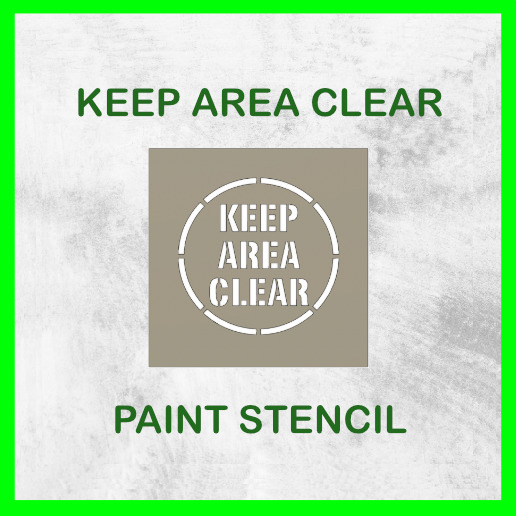KEEP AREA CLEAR PAINT STENCIL 3D model