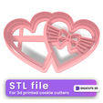 Double-heart-San-Valentines-cookie-cutter-6.png Double heart -  SAN VALENTINES DAY COOKIE CUTTER STL