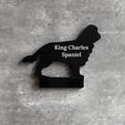 54-king-charles-spaniel-hook-with-name.png King Charles Spaniel Dog Lead Hook stl file