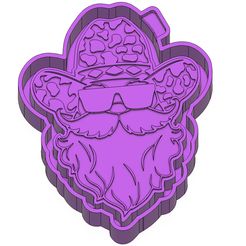 molds.png Cowboy Santa Sonnenbrille Freshie STL Form Gehäuse
