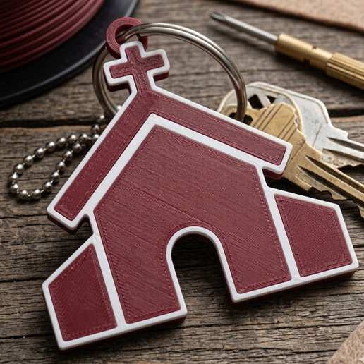 Religious Church Keychain