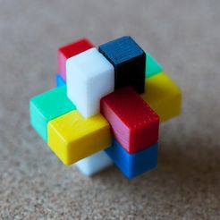 6pzl_01.jpg Free STL file 6 piece puzzle・3D printing design to download