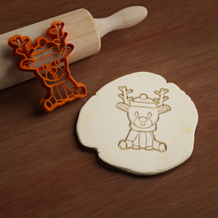 reno.png STL file Christmas Reindeer Rudolph Cookie Cutter・3D printer model to download, araaftw