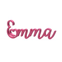 prenom_first_name_emma_3d.jpg STL file First name Emma - Wall or table decoration・3D printable design to download