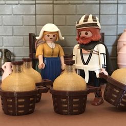 IMG_3592.jpg STL file CARAFES AND BASKETS MINIATURE MARKET PLAYMOBIL SCALE FIGURES NATIVITY SCENE FIGURES・3D print model to download, playmolook