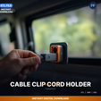 00_enhanced_hero.png Adhesive Cord Holder Clip, Holds Starlink Ethernet, Rv - 3D Printable STL File