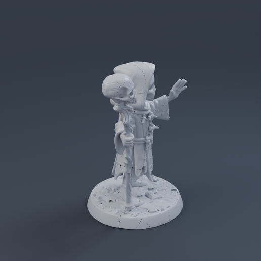 Necromancer Acolyte 3D printable STL miniature