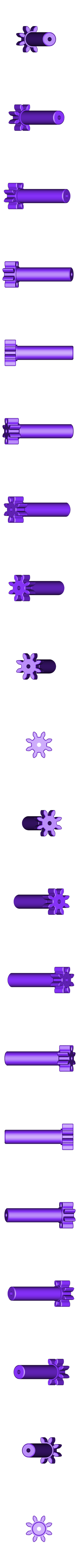 Gear08-Pinion01.stl Swivel Nozzle for Jet Engine, 3 Bearing Type, [Phase 1]