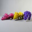 1.jpg Articulated Print-In-Place Cute Triceratops Dinosaur