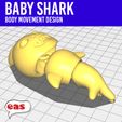 ce le Fichier STL Mouvement du bébé requin・Design imprimable en 3D à télécharger, easalfa