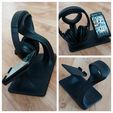 20230917_105521.jpg HEADPHONE STAND WITH PHONE STAND - Model 2 - 2 Versions