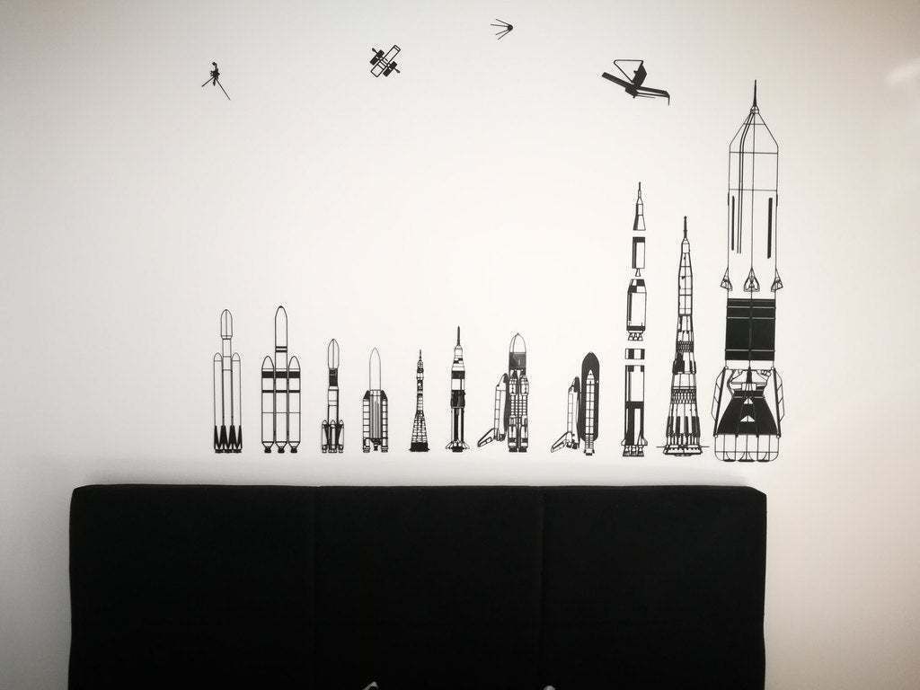 Space_Wall.jpg STL-Datei Saturn IB Centaur Wall Decoration kostenlos herunterladen • Design zum 3D-Drucken, Jhaamdath
