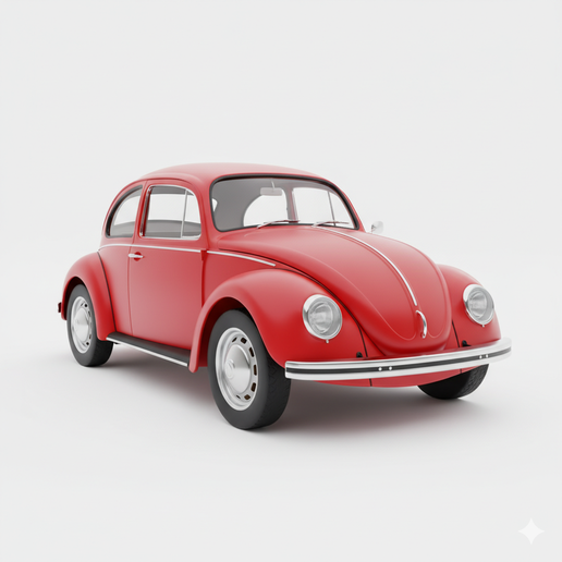 Volkswagen Beetle cyberpunk car STL, retro car STL, luxury car STL, RC car body STL, car workshop STL, formula car STL, garage diorama car STL, custom wheels car STL, muscle car STL, 1950s classic car STL, futuristic car STL, car STL, 1:43 car STL, endura