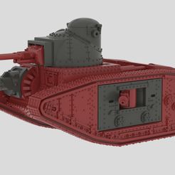 1red.jpg Archivo 3D Prototipo de carro de combate largo Rhombus・Objeto para impresora 3D para descargar