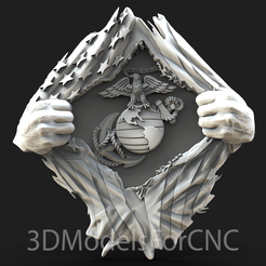 1.png Fichier 3D Modèle 3D Fichier STL pour Routeur CNC Laser & Imprimante 3D Déchirer le drapeau américain・Modèle à télécharger et à imprimer en 3D