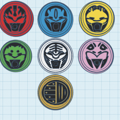 Thunder.png Gosei Sentai Dairanger Helmet Power Coins