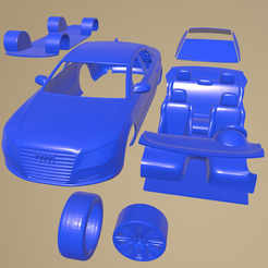 a005.png Fichier STL Audi A8 D4 2010 CAR IMPRIMABLE EN PIÈCES SÉPARÉES・Modèle à imprimer en 3D à télécharger