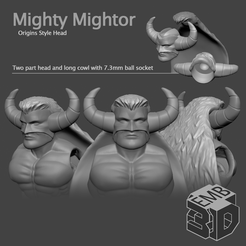 MightorHead.png STL file Mighty Mightor Head for Origins and Vintage Style Figures・3D printable design to download, emboyd