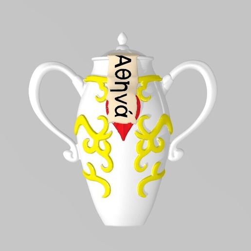 Saint Seiya vintage Poseidon urn - 3D model önizlemesi