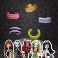 Monster_High_basic_3_stripe_bracelet.png Monster High Basic doll + Frightfully Tall 3 striped bracelet replacement