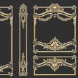 CNC-Art-3D-RH_-WALL-PANEL-15-22.jpg WALL PANEL classical decoration ONE FROM 36 3D MODEL