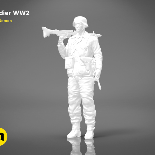 Soldier of World War 2 – FIGURE 3D MODEL - 3D model önizlemesi