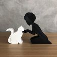 WhatsApp-Image-2022-12-22-at-15.38.26-1.jpeg Girl and her cat(afro hair) for 3D printer or laser cut