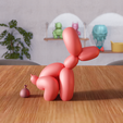 untitled8.png 3D Shitting Balloon Dog STL File - 334