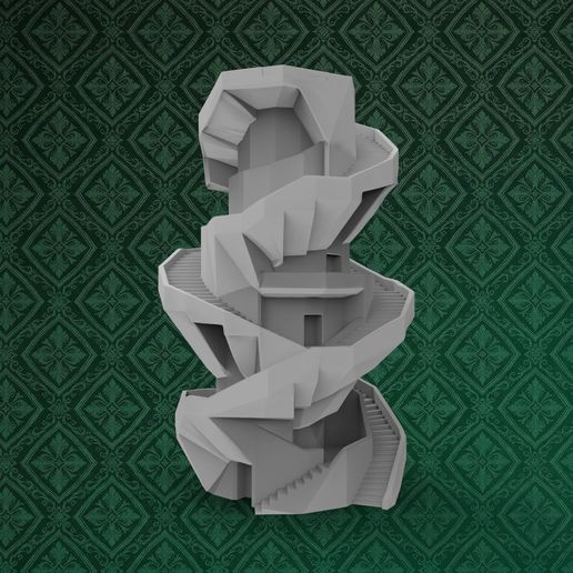 Brutalist Spiral Desk Organizer