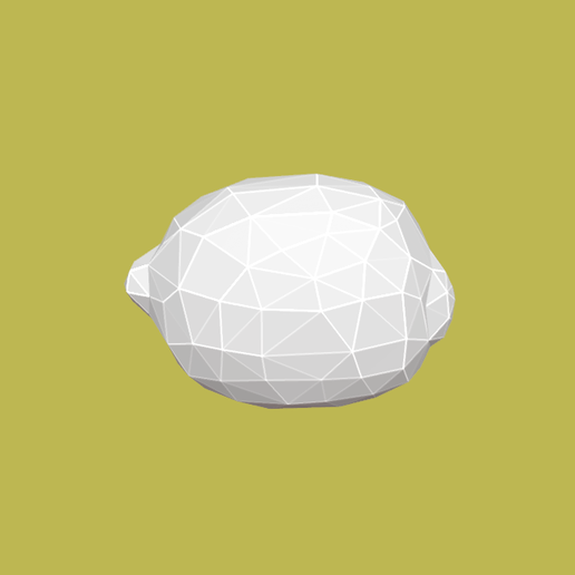 Low Poly Lemon – Geometric 3D Model 3D model