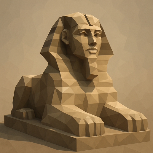 Sphinx Low Poly 3D model