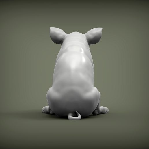 Baby-pig-sitting5.jpg Baby pig sitting 3D print model