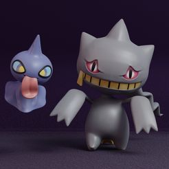 shuppet-line-render.jpg Pokemon -  Shuppet and Banette with 2 poses