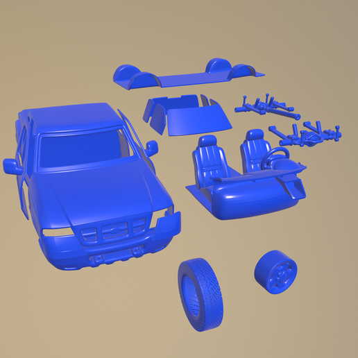 🚙 Ford Ranger Extended Cab Flare Side XLT 1998 PRINTABLEE CAR IN ...