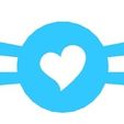 Protegeorejas corazon asimetrico azul.jpg Asymmetrical heart protectors