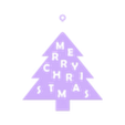 Christmas Tree Hanging Tree Thin.stl Christmas Tree Hanging Sign