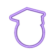 Grad Smiley face  4_.stl Cortador de bolachas com cara sorridente para graduados