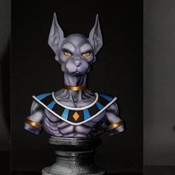 i t/ iv oa STL file beerus bust・3D printing template to download, bounty14000
