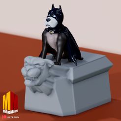 ST PATREON Fichier 3D Ace le chien chauve-souris Ligue des Super Animaux Statue STL・Modèle pour impression 3D à télécharger, MikeMakes08