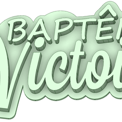 Bapteme-Victoire_e.png Archivo STL Bapteme Victoire personalizado cookie cutter・Modelo para descargar y imprimir en 3D