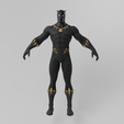 Black-Panther0001.png Black Panther Lowpoly Rigged