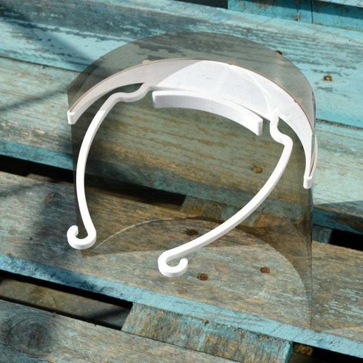 Face Shield A4 (no holes or rubber band) 3D model