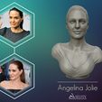 01.jpg Angelina Jolie 3D bust ready to 3D print 3D print model