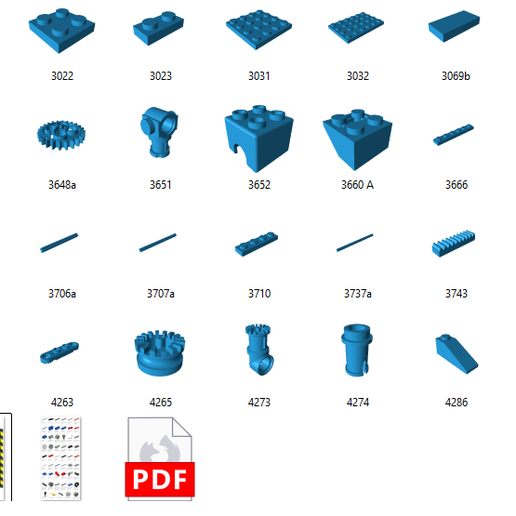 3D parts set LEGO 8841