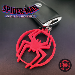 Spiderman-Keychain.png Fichier STL PORTE-CLÉ SPIDER MAN ACROSS THE SPIDER VERSE・Idée pour impression 3D à télécharger