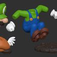 ZBrush-Document2.jpg Luigi 3D Printable Model – AMS FDM Multi-Color Figure