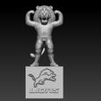 bnbhj.jpg NFL -  Detroit Lions football mascot statue - 3d Print