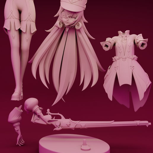 💬 CHEVREUSE [夏沃蕾] | GENSHIN IMPACT | 3D PRINTABLE FIGURINE [v 1.1]・ STL ...