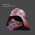 VaderSamuraiHelmet01.png Casco samurái Vader - Fusión de ciencia ficción y armadura samurái tradicional en impresión 3D