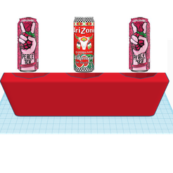 5f5a28ec-cfba-4a51-91dc-6930a42a2bbf.png Free 3D file Peace Tea/ Arizona 3pack Holder・3D printer model to download